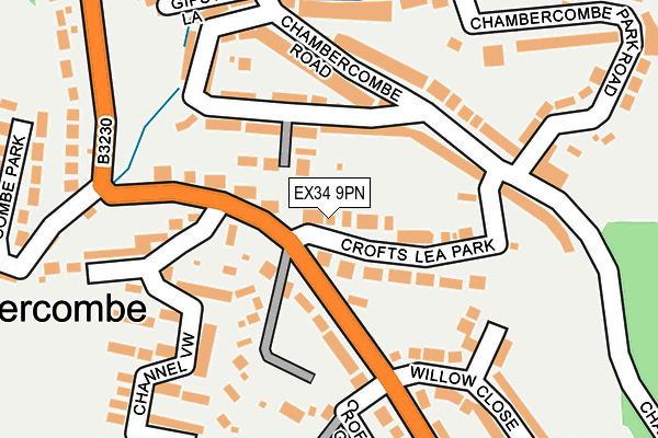 EX34 9PN map - OS OpenMap – Local (Ordnance Survey)