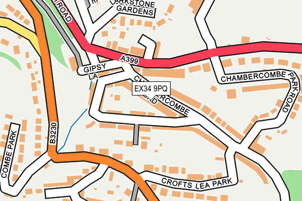 EX34 9PQ map - OS OpenMap – Local (Ordnance Survey)