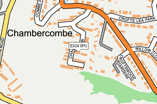 EX34 9PU map - OS OpenMap – Local (Ordnance Survey)