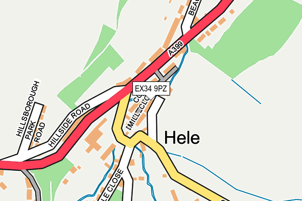 EX34 9PZ map - OS OpenMap – Local (Ordnance Survey)