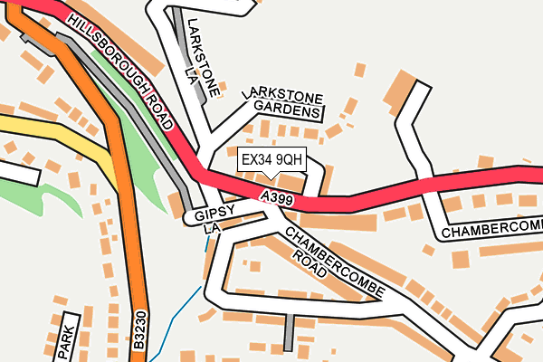 EX34 9QH map - OS OpenMap – Local (Ordnance Survey)