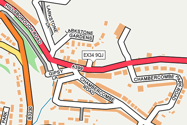 EX34 9QJ map - OS OpenMap – Local (Ordnance Survey)