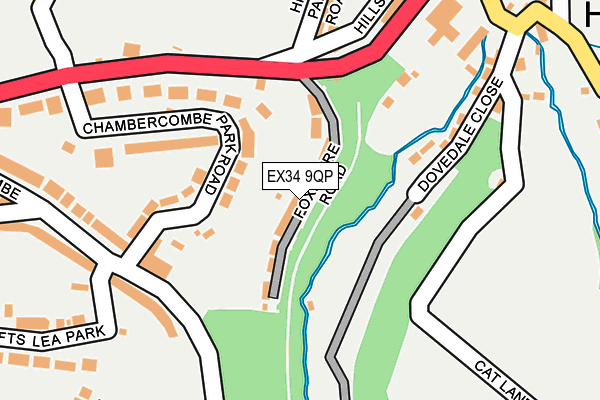 EX34 9QP map - OS OpenMap – Local (Ordnance Survey)