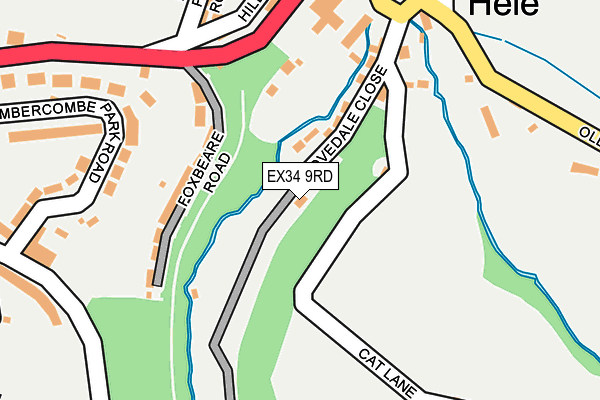 EX34 9RD map - OS OpenMap – Local (Ordnance Survey)