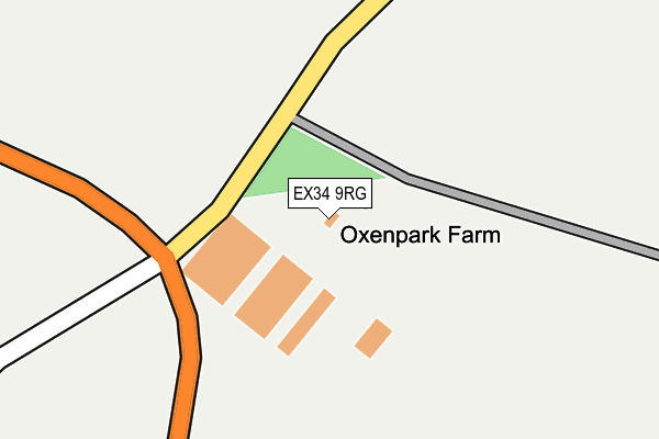EX34 9RG map - OS OpenMap – Local (Ordnance Survey)