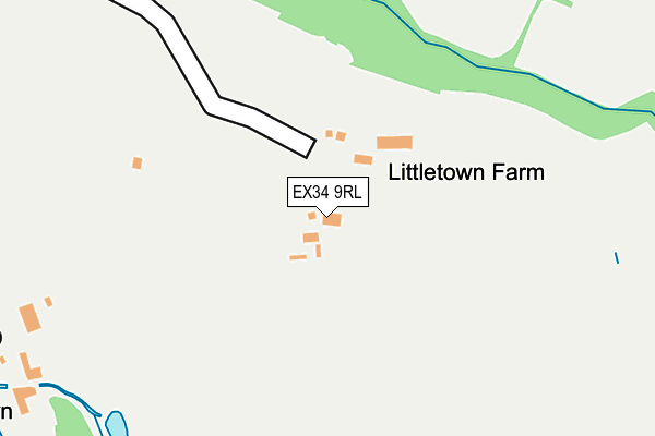EX34 9RL map - OS OpenMap – Local (Ordnance Survey)