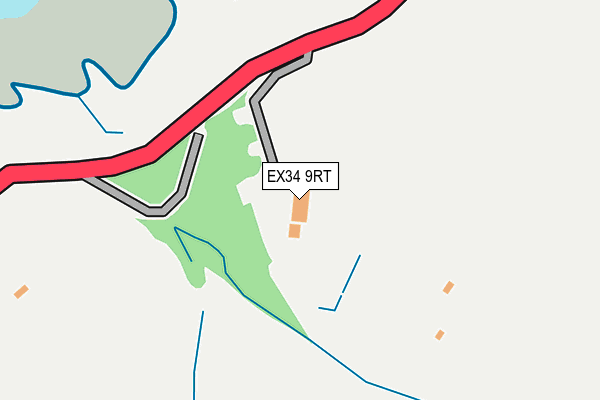 EX34 9RT map - OS OpenMap – Local (Ordnance Survey)
