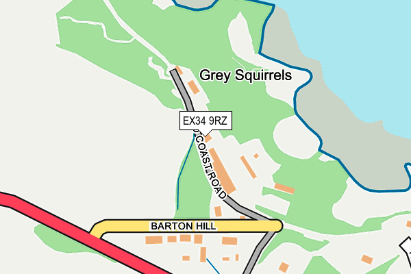 EX34 9RZ map - OS OpenMap – Local (Ordnance Survey)