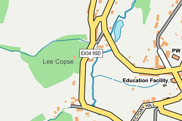 EX34 9SD map - OS OpenMap – Local (Ordnance Survey)