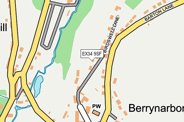 EX34 9SF map - OS OpenMap – Local (Ordnance Survey)