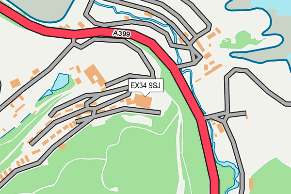 EX34 9SJ map - OS OpenMap – Local (Ordnance Survey)