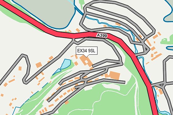 EX34 9SL map - OS OpenMap – Local (Ordnance Survey)