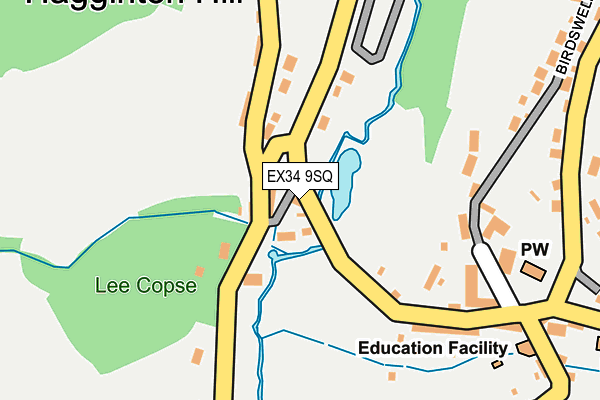 EX34 9SQ map - OS OpenMap – Local (Ordnance Survey)