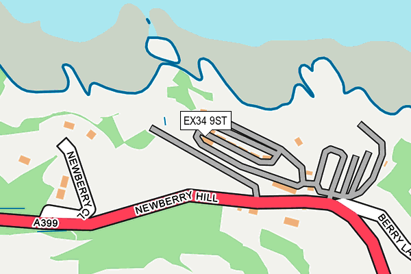 EX34 9ST map - OS OpenMap – Local (Ordnance Survey)