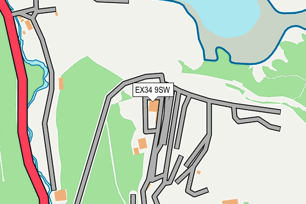 EX34 9SW map - OS OpenMap – Local (Ordnance Survey)