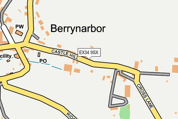 EX34 9SX map - OS OpenMap – Local (Ordnance Survey)