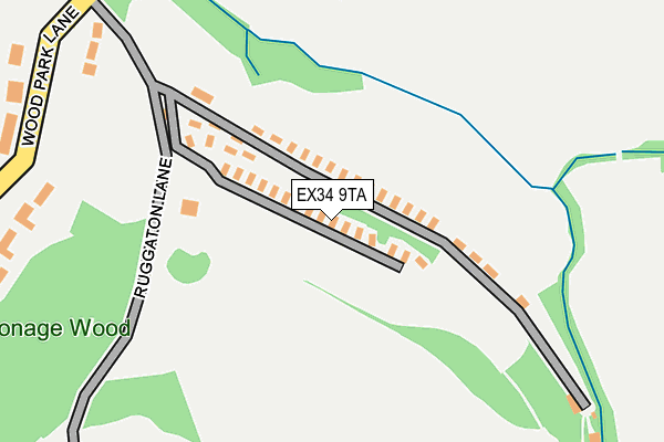 EX34 9TA map - OS OpenMap – Local (Ordnance Survey)