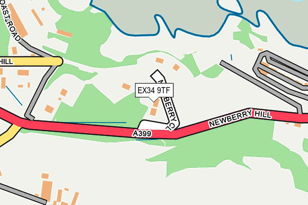 EX34 9TF map - OS OpenMap – Local (Ordnance Survey)