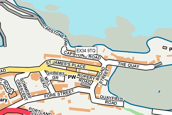 EX34 9TQ map - OS OpenMap – Local (Ordnance Survey)