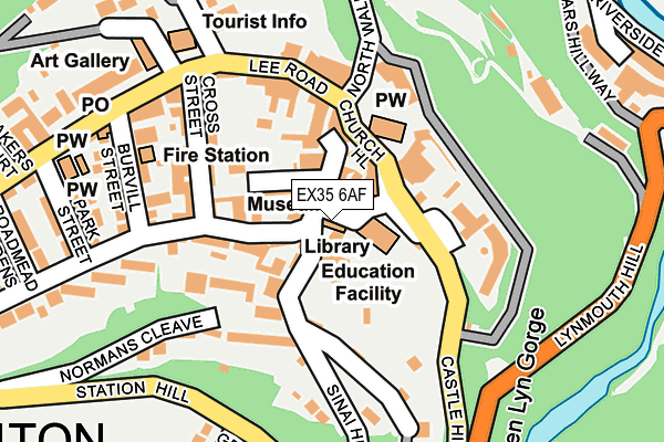 EX35 6AF map - OS OpenMap – Local (Ordnance Survey)