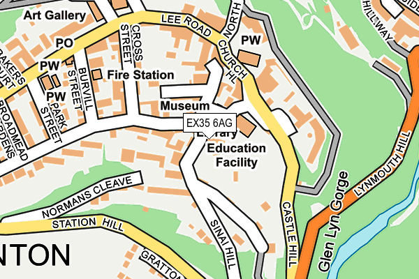 EX35 6AG map - OS OpenMap – Local (Ordnance Survey)
