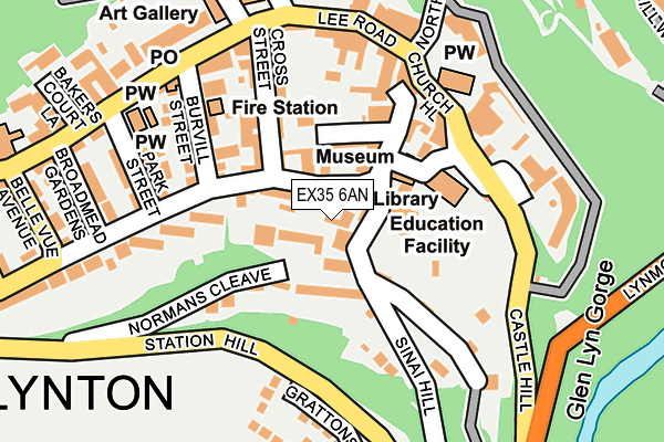 EX35 6AN map - OS OpenMap – Local (Ordnance Survey)