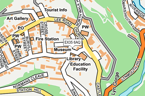 EX35 6AQ map - OS OpenMap – Local (Ordnance Survey)