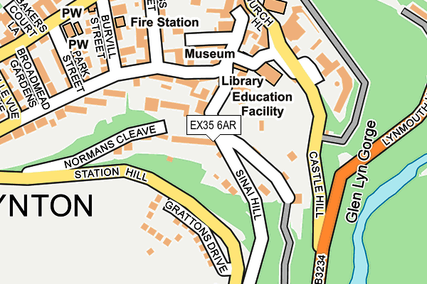 EX35 6AR map - OS OpenMap – Local (Ordnance Survey)