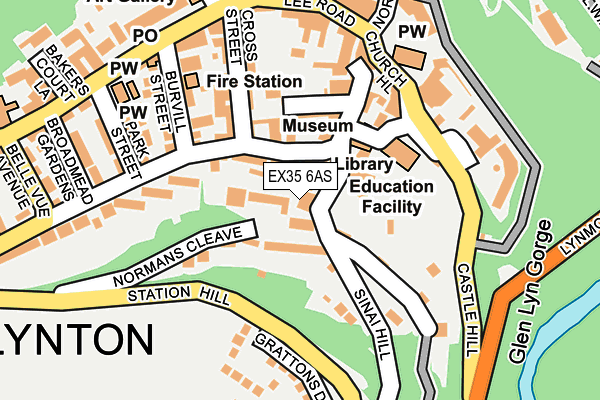 EX35 6AS map - OS OpenMap – Local (Ordnance Survey)