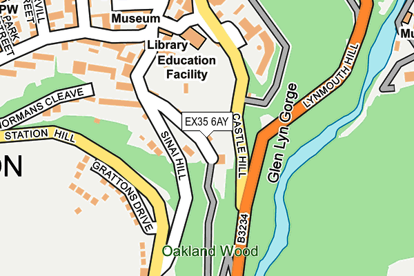 EX35 6AY map - OS OpenMap – Local (Ordnance Survey)