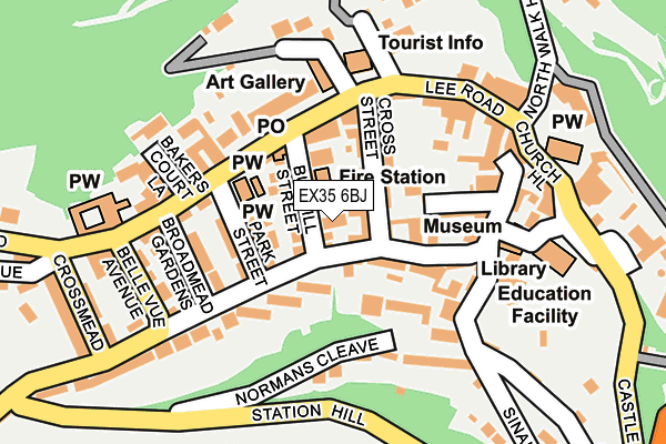 EX35 6BJ map - OS OpenMap – Local (Ordnance Survey)