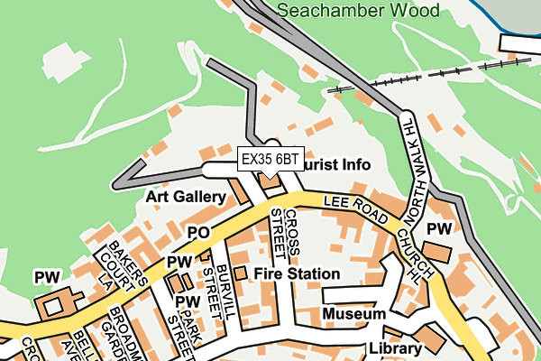 EX35 6BT map - OS OpenMap – Local (Ordnance Survey)