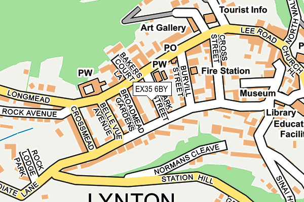 EX35 6BY map - OS OpenMap – Local (Ordnance Survey)