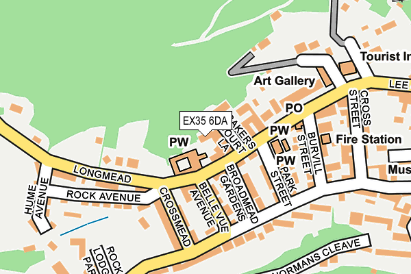 EX35 6DA map - OS OpenMap – Local (Ordnance Survey)
