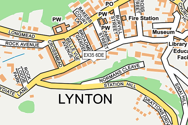 EX35 6DE map - OS OpenMap – Local (Ordnance Survey)