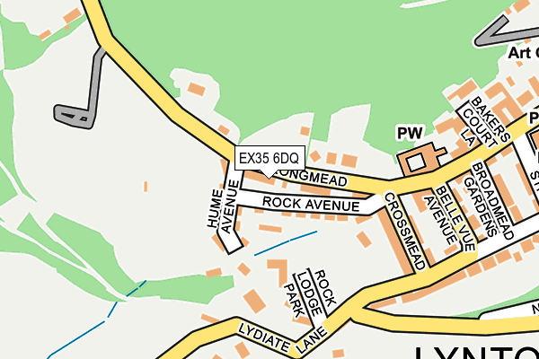 EX35 6DQ map - OS OpenMap – Local (Ordnance Survey)