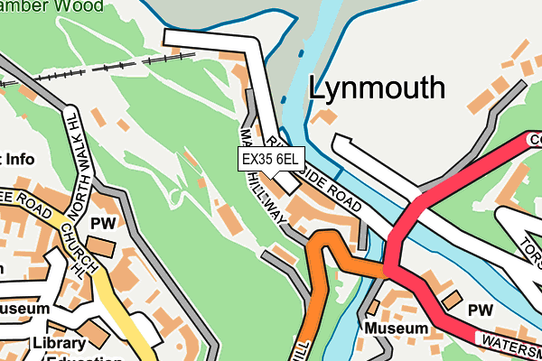 EX35 6EL map - OS OpenMap – Local (Ordnance Survey)