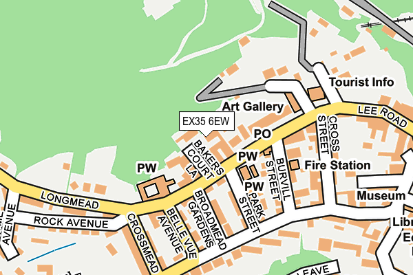 EX35 6EW map - OS OpenMap – Local (Ordnance Survey)