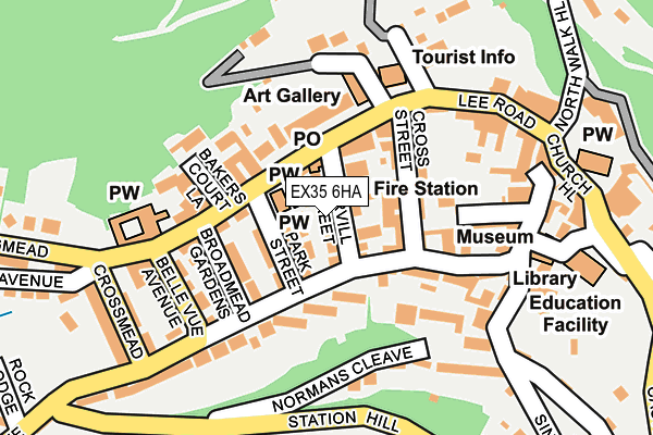 EX35 6HA map - OS OpenMap – Local (Ordnance Survey)