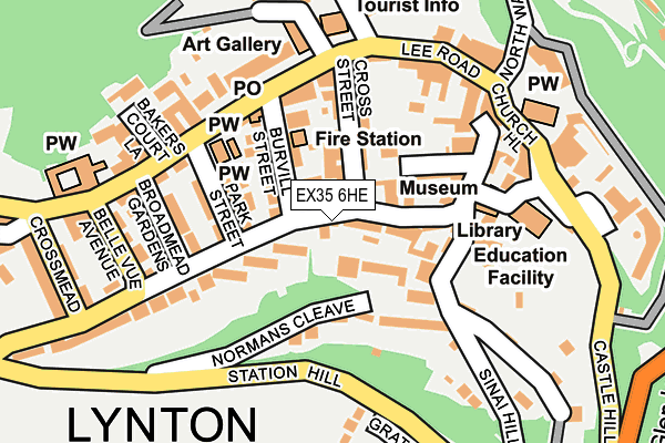 EX35 6HE map - OS OpenMap – Local (Ordnance Survey)