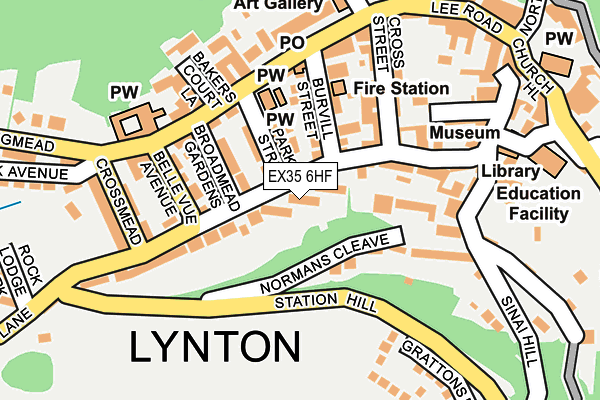 EX35 6HF map - OS OpenMap – Local (Ordnance Survey)