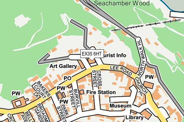 EX35 6HT map - OS OpenMap – Local (Ordnance Survey)