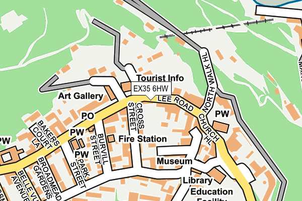 EX35 6HW map - OS OpenMap – Local (Ordnance Survey)