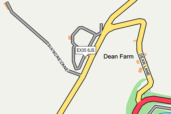 EX35 6JS map - OS OpenMap – Local (Ordnance Survey)