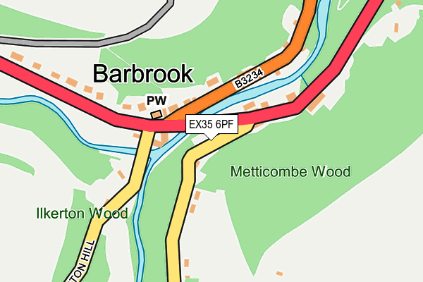 EX35 6PF map - OS OpenMap – Local (Ordnance Survey)