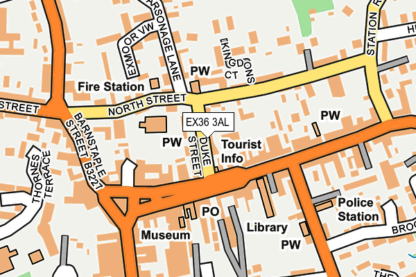 EX36 3AL map - OS OpenMap – Local (Ordnance Survey)