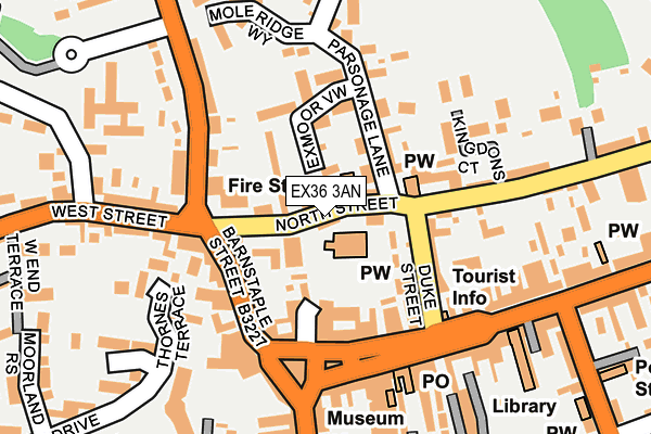 EX36 3AN map - OS OpenMap – Local (Ordnance Survey)