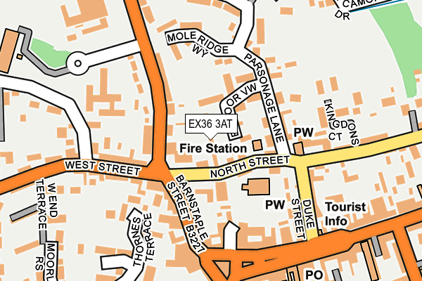 EX36 3AT map - OS OpenMap – Local (Ordnance Survey)