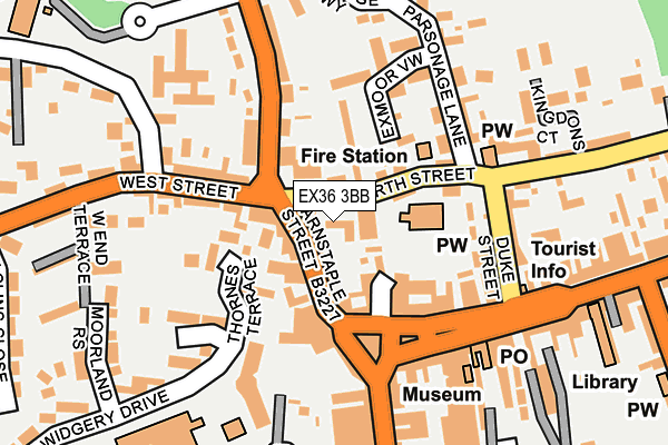 EX36 3BB map - OS OpenMap – Local (Ordnance Survey)