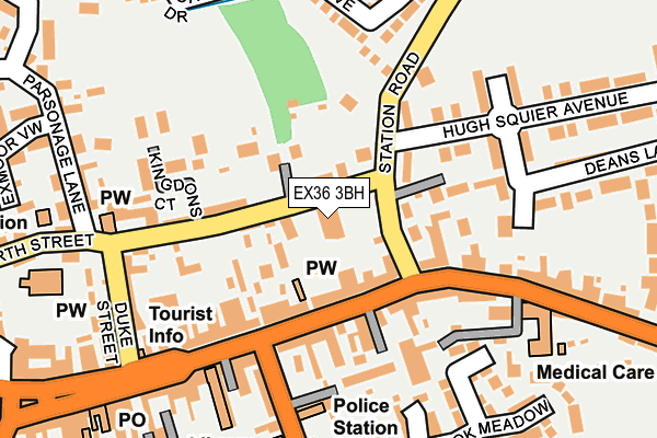 EX36 3BH map - OS OpenMap – Local (Ordnance Survey)